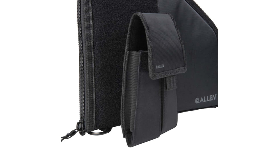 ALLEN 78-7 PISTOL CASE W/MAG POUCH COMPACT BLK