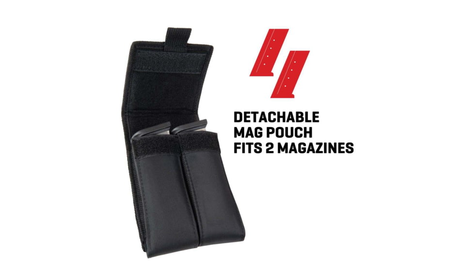 ALLEN 78-7 PISTOL CASE W/MAG POUCH COMPACT BLK