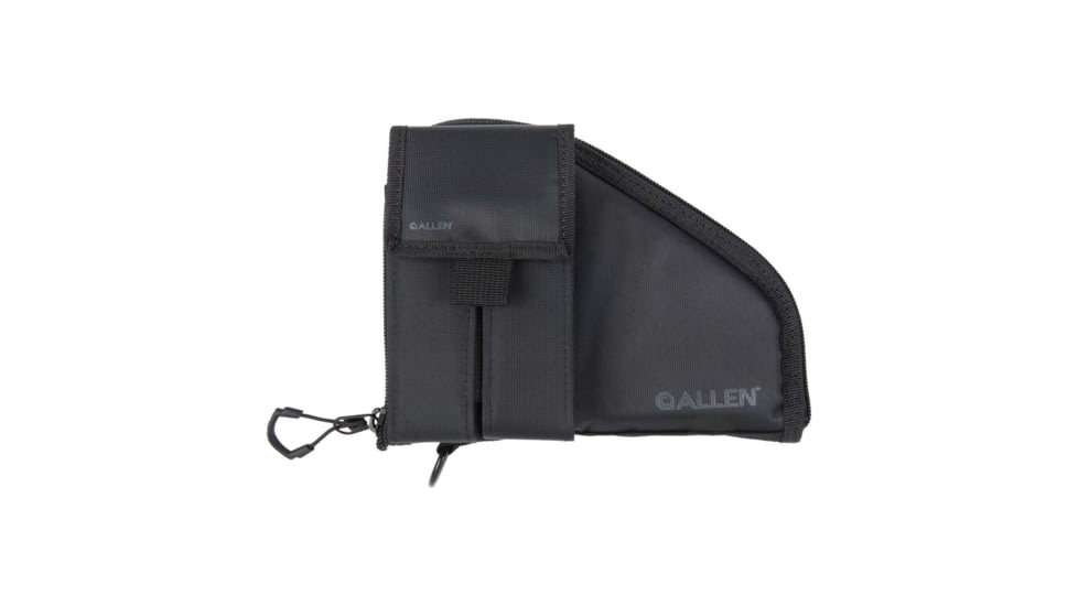 ALLEN 78-7 PISTOL CASE W/MAG POUCH COMPACT BLK
