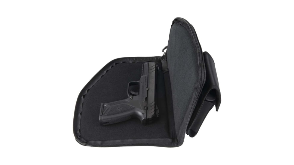 ALLEN 78-9 PISTOL CASE W/MAG POUCH FULLSIZE BLK
