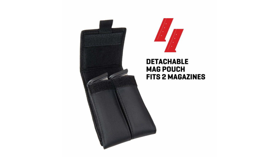 Allen Ballistic Nylon Pistol Case w/ Mag Pouch, Full-Size Handguns, 9.5in Long, Lockable, Hanging Loop, Soft Brushed Lining, Black, 78-9