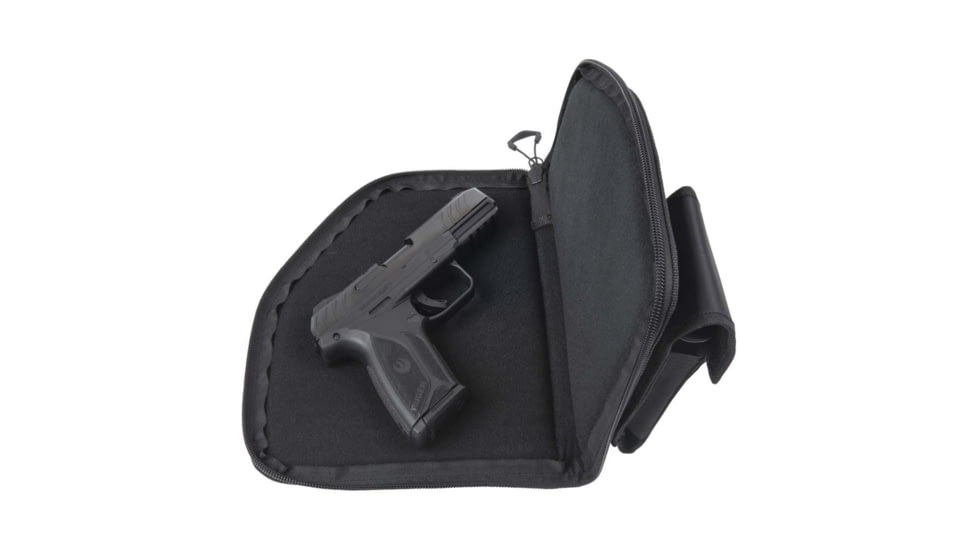 ALLEN 78-9 PISTOL CASE W/MAG POUCH FULLSIZE BLK