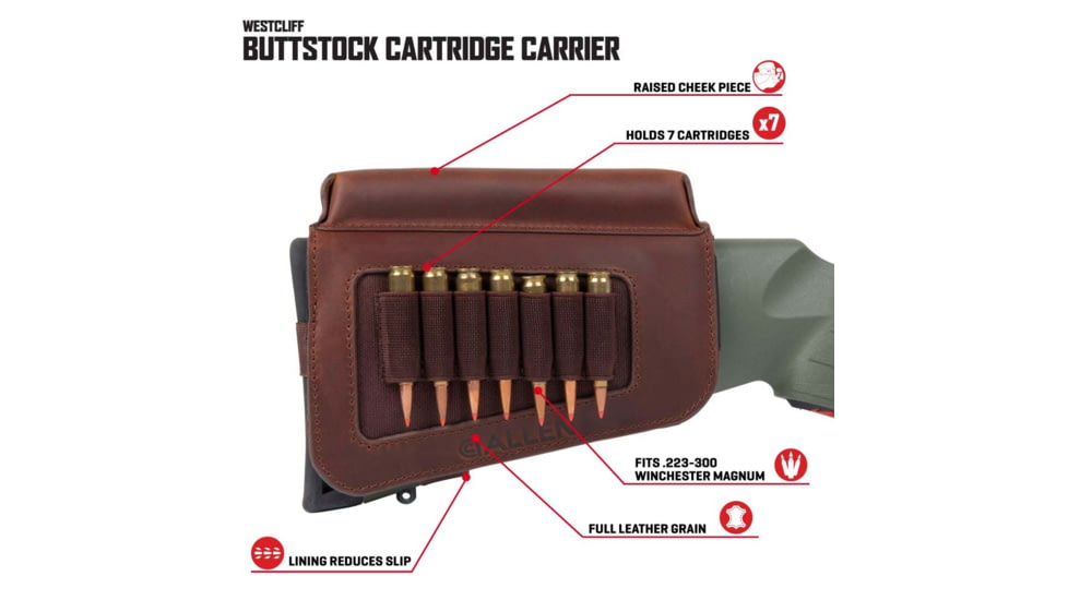 ALLEN 8519 WESTCLIFF FLL GR LTHR BUTTSTOCK CARRIER