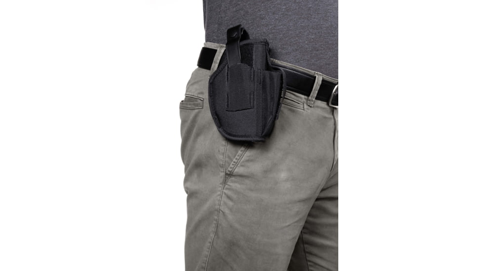 Allen Ambidextrous Hip Holster, Double Action Revolver, 3.25-Inch to 3.75-Inch, Black, Medium/Large, 44506