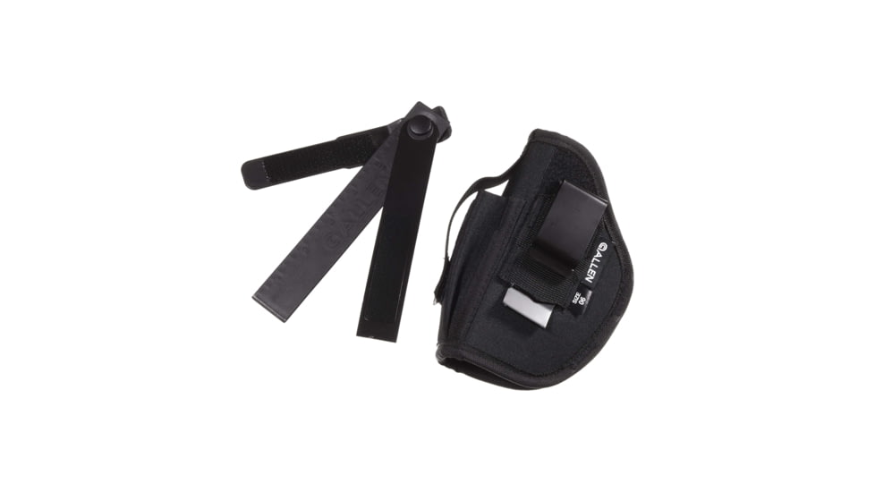 Allen Ambidextrous Hip Holster, Double Action Revolver, 3.25-Inch to 3.75-Inch, Black, Medium/Large, 44506