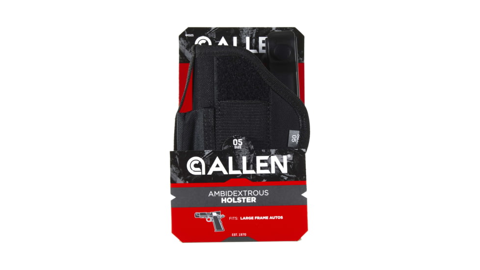 Allen Ambidextrous Hip Holster, Semi Automatic Handgun, 3.75-Inch to 4.5-Inch, Black, Large, 44505