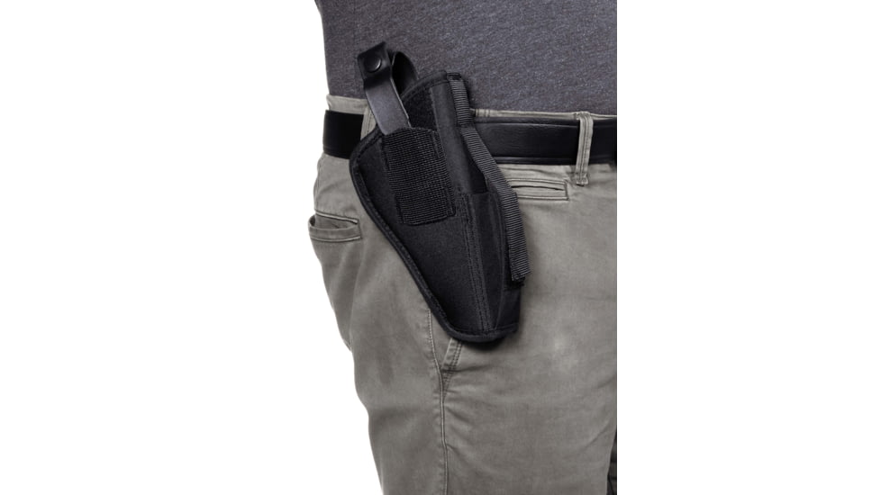Allen Ambidextrous Hip Holster, Semi Automatic Handgun, 4.5-Inch to 5-Inch, Black, Large, 44503