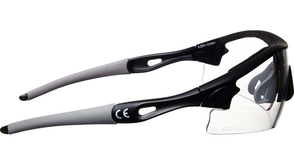 Allen Aspect Shooting Safety Glasses, Black/Gray Frame, Clear Lenses, One Size, 2380
