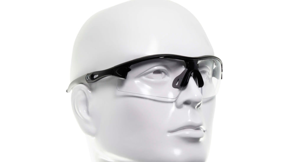 Allen Aspect Shooting Safety Glasses, Black/Gray Frame, Clear Lenses, One Size, 2380