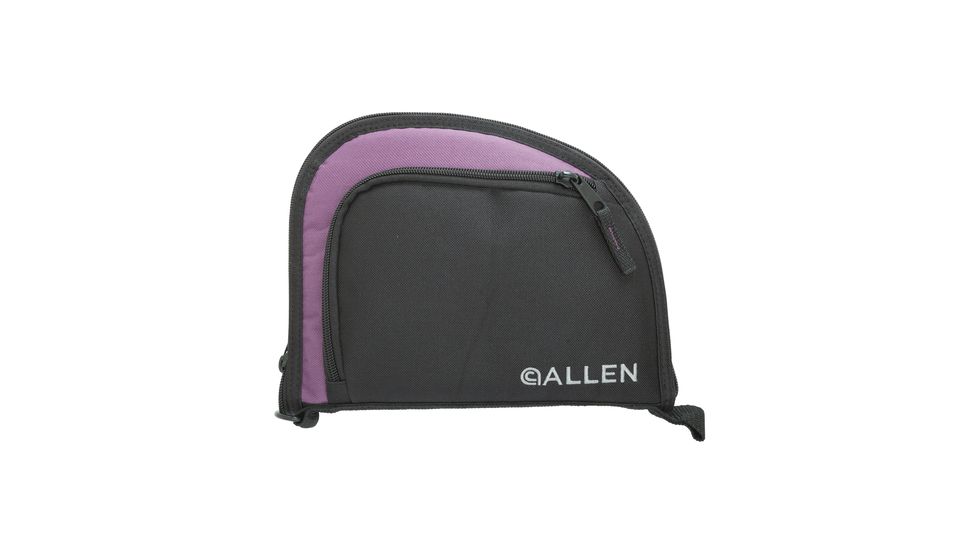 Allen Auto-Fit 1-Pocket Handgun Case Measures 9.5x7.25 Inches Black/Purple