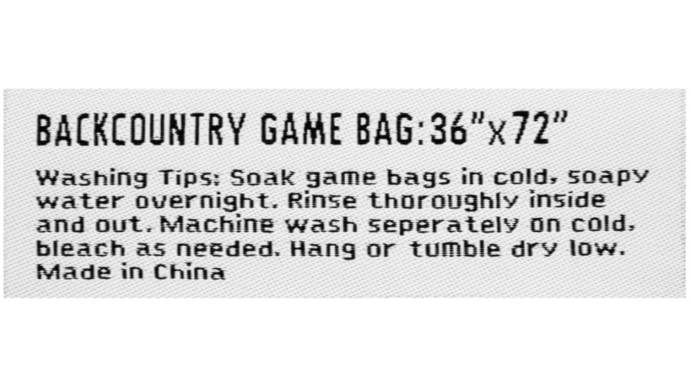 Allen BackCountry Single Carcass Game Bag, White, Polyester, 6594
