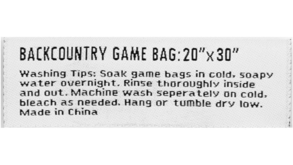 Allen BackCountry Single Meat Game Bag, White, Polyester, 6593
