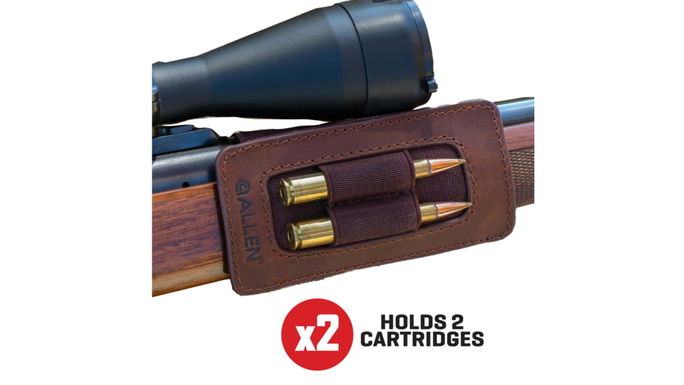 Allen Castle Rock Forend Leather Ammo Carrier, Brown, 8515