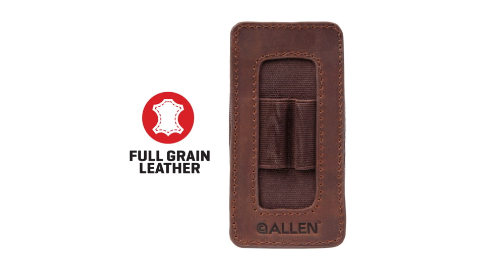 Allen Castle Rock Forend Leather Ammo Carrier, Brown, 8515