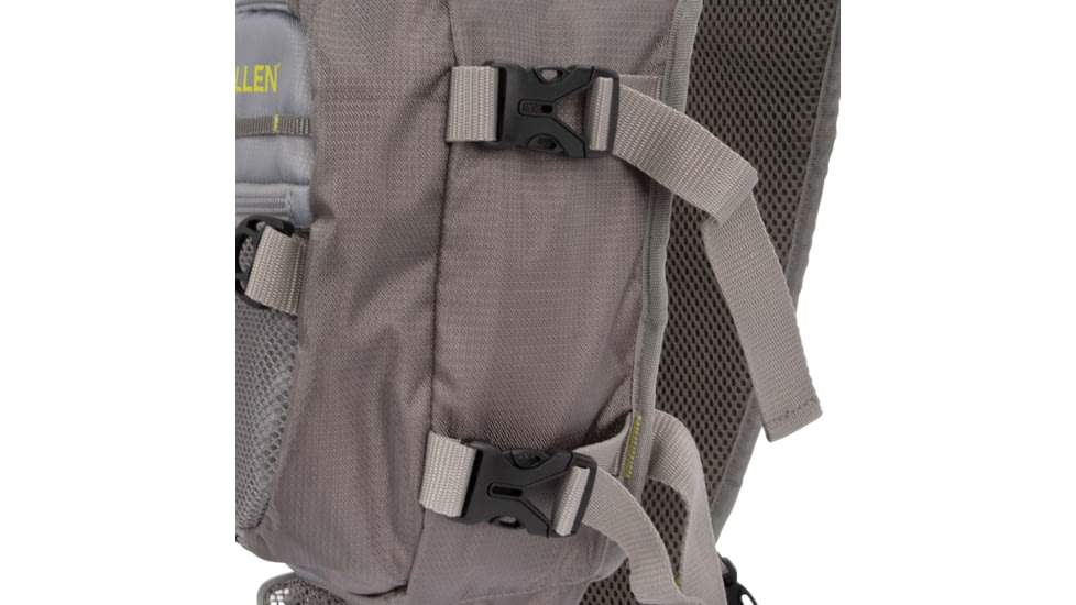 Allen Cedar Creek Fly Fishing Sling Pack, Fits up to 4 Tackle/Fly Boxes, Gray/Lime, 6362
