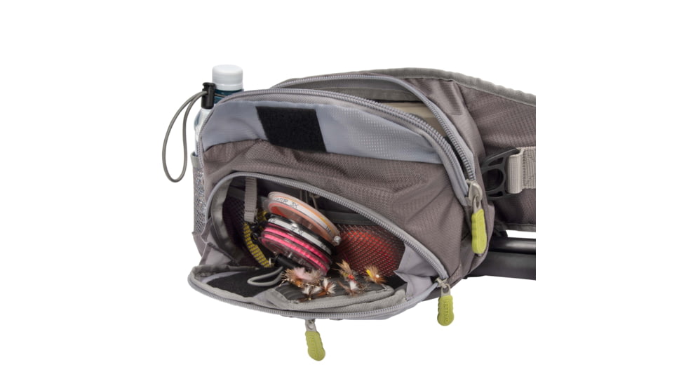Allen Cedar Creek Fly Fishing Sling Pack, Fits up to 4 Tackle/Fly Boxes, Gray/Lime, 6362