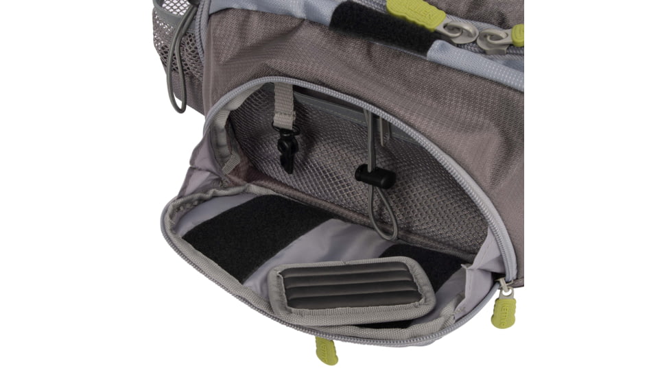 Allen Cedar Creek Fly Fishing Sling Pack, Fits up to 4 Tackle/Fly Boxes, Gray/Lime, 6362