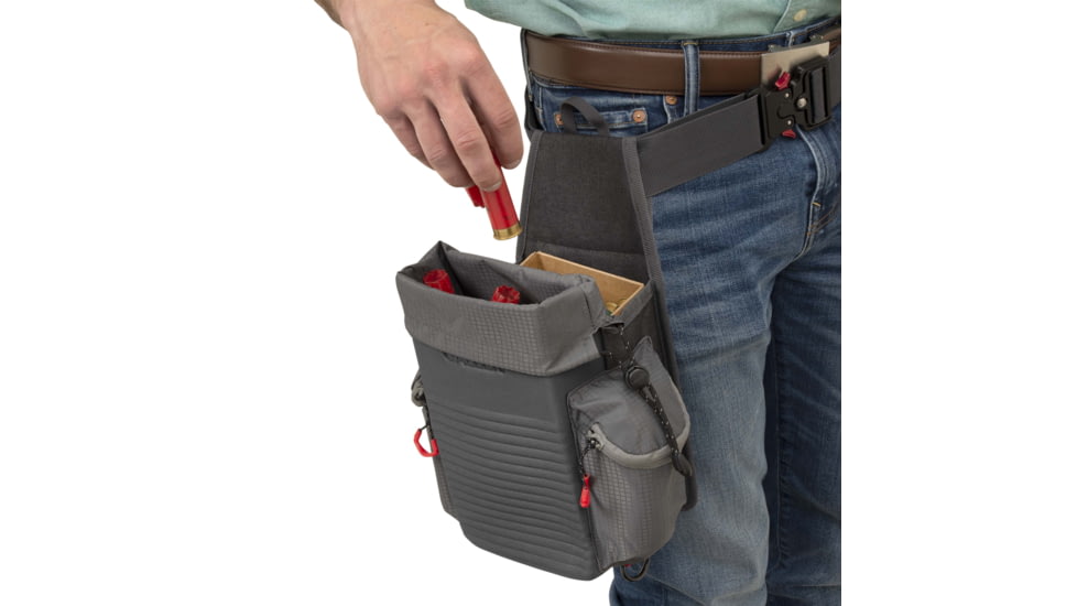 Allen Competitor All-In-One Molded Shooting Bag, Heather Gray/Red, 13 in x 9 in, 8317
