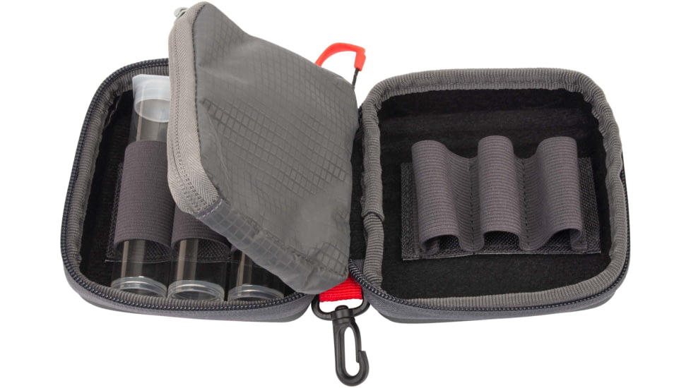 Allen Competitor Choke Tube Molded Case, 3 Extended Vials, Heather Gray/Red, 4.5 in x 4.5 in x 3.5 in, 8316
