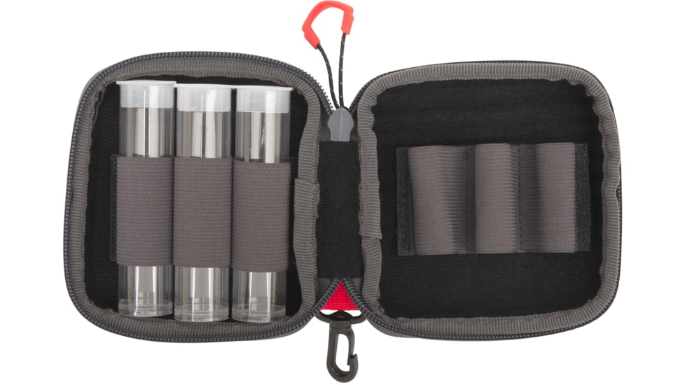 Allen Competitor Choke Tube Molded Case, 3 Extended Vials, Heather Gray/Red, 4.5 in x 4.5 in x 3.5 in, 8316