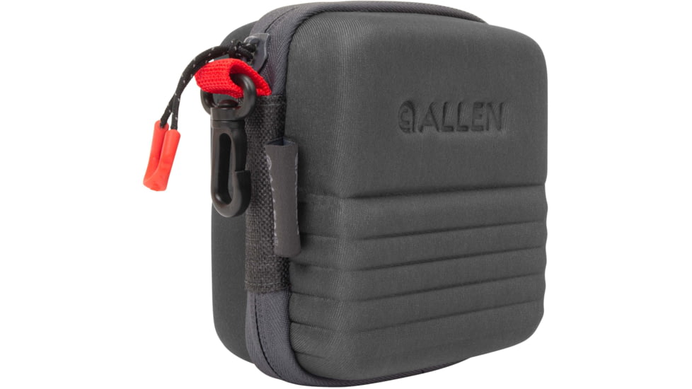 Allen Competitor Choke Tube Molded Case, 3 Extended Vials, Heather Gray/Red, 4.5 in x 4.5 in x 3.5 in, 8316