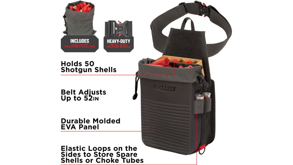 Allen Competitor Molded Shell Bag, Gray, Double Compartment, 8334