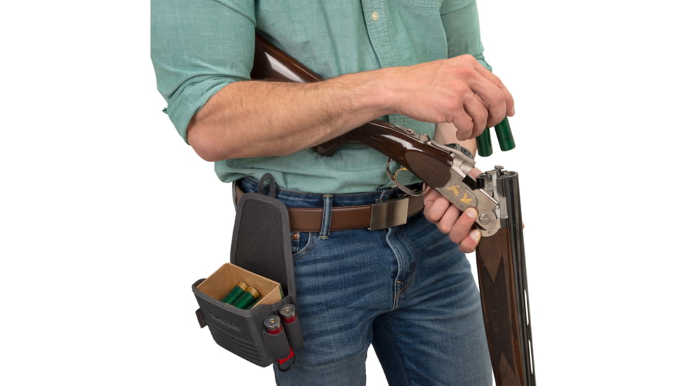 Allen Competitor Single Box Molded Shell Carrier, Heather Gray/Red, 4.3 in x 8.3 in x 2.5 in, 8319