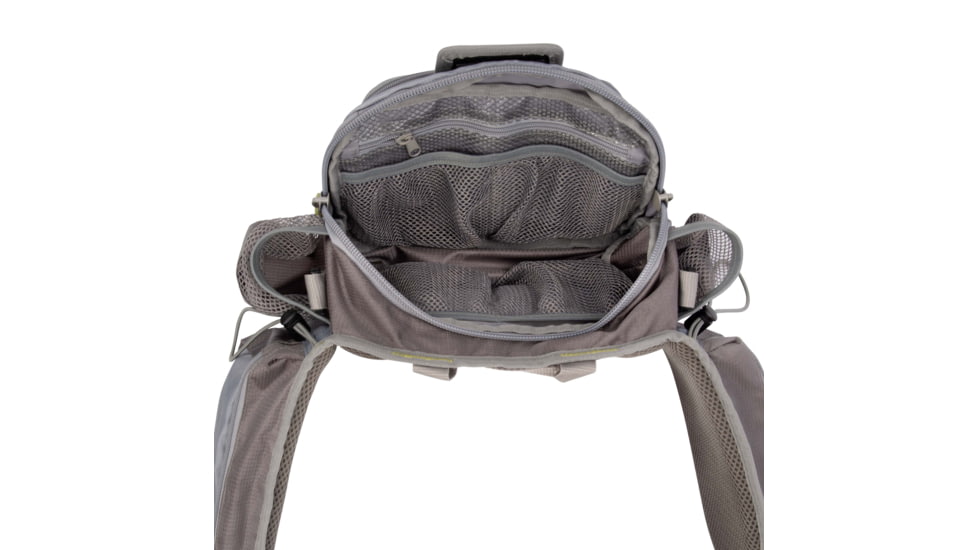 Allen Eagle River Lumbar Fly Fishing Pack, Fits up to 6 Tackle/Fly Boxes, Gray/Lime, 6378
