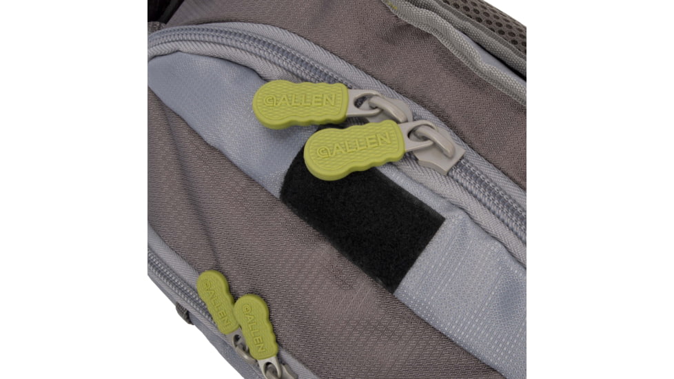 Allen Eagle River Lumbar Fly Fishing Pack, Fits up to 6 Tackle/Fly Boxes, Gray/Lime, 6378