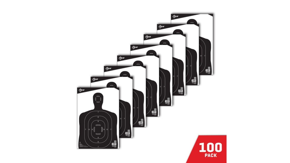 Allen EZ-Aim Silhouette Paper Shooting Targets 12x18in Black 100/ct, AN15400
