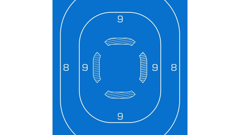 Allen EZ-Aim Silhouette Paper Shooting Targets 23x35in Blue 100/ct, 15289