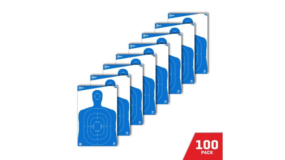 Allen EZ-Aim Silhouette Paper Shooting Targets 23x35in Blue 100/ct, 15289