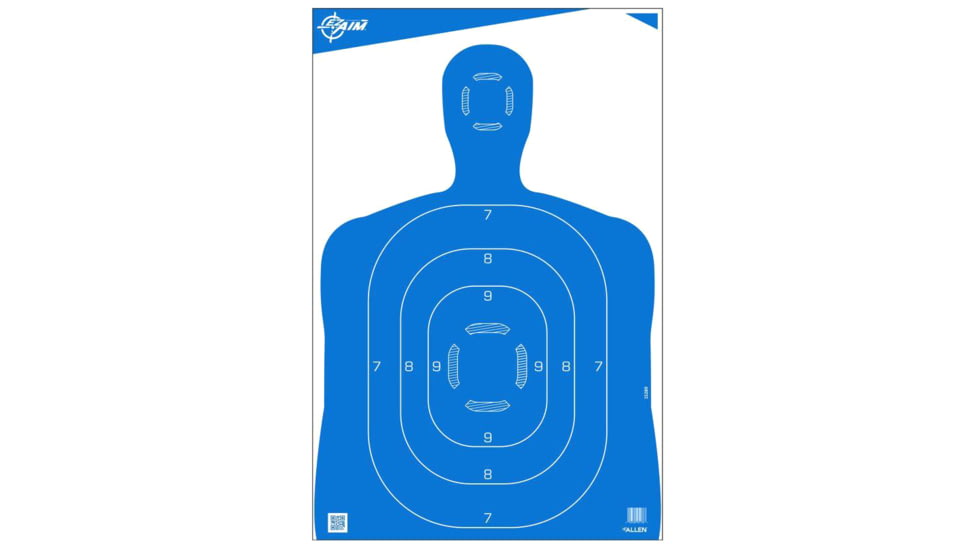 Allen EZ-Aim Silhouette Paper Shooting Targets 23x35in Blue 100/ct, 15289