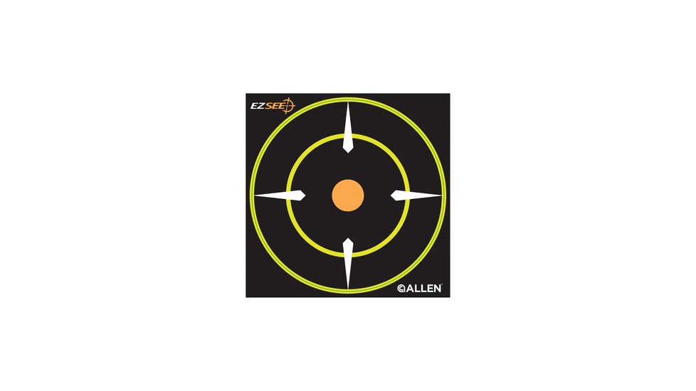 Allen EZ See Bullseye 6x6 Inch Five Per Package