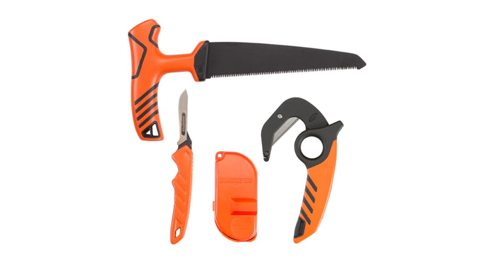 Allen Field Combo Pack - Replaceable Blade Knife, Zip Skinning Knife, T-Handle Game Saw, Orange/Black, 18959