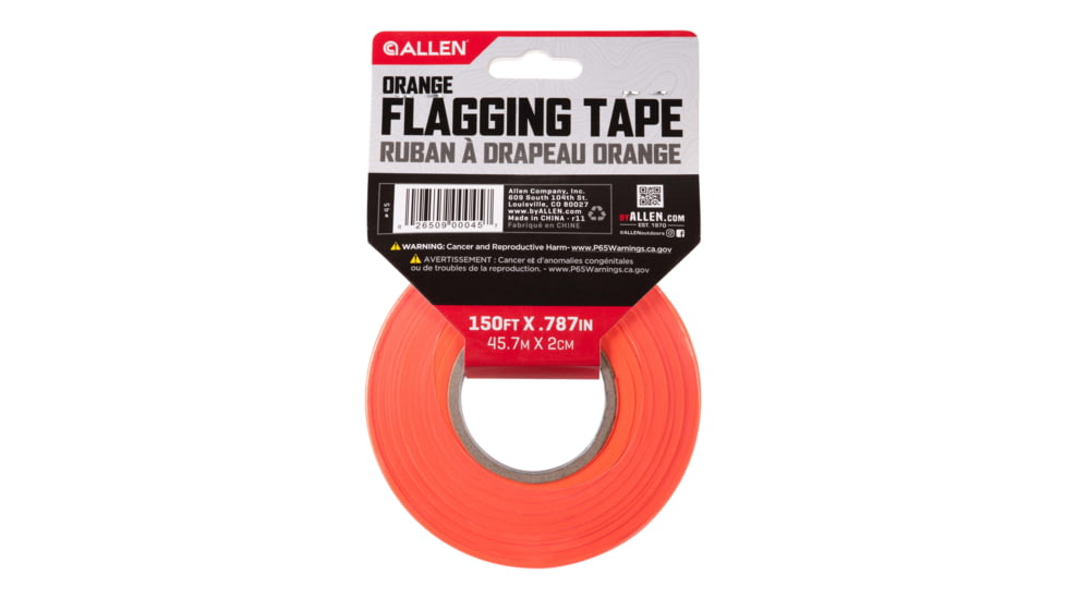 Allen Flagging Tape, Orange, 1inx150ft, 45