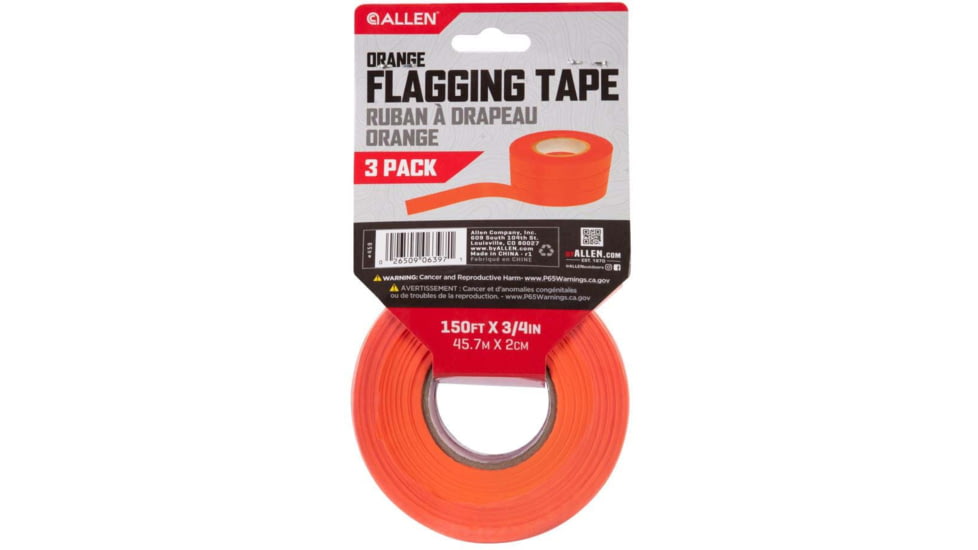 Allen Flagging Tapes, 150-feet, Orange, 3 Pack, 459