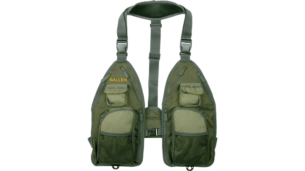 Allen Gallatin Ultra Light Strap Fishing Vest, Green, 6347