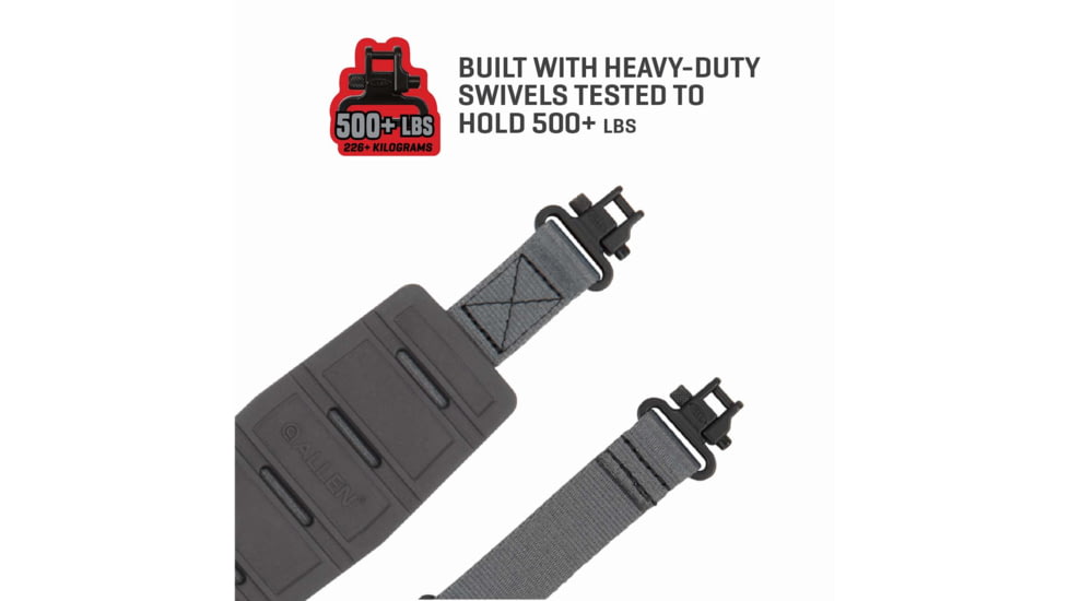 Allen KLNG Traction Rifle Sling, Molded Rubber, Midnight Gray, 8531