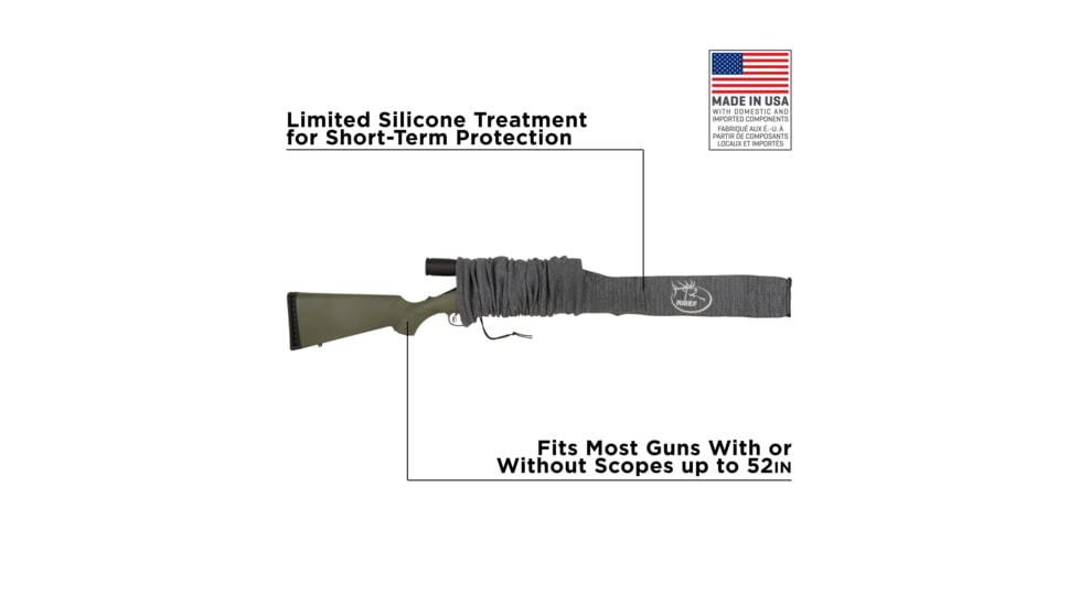 Allen Knit Gun Sock, Heather Gray, 52inx3.75in, 137