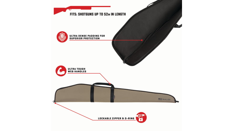 Allen Leadville 52in Shotgun Case, Tan/Black, 131-52