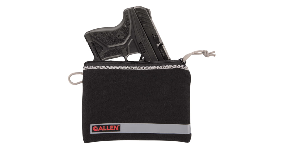 Allen Lockable Handgun Storage Pouch, Compact Size Handgun, 5 x 7in, Black, 3626