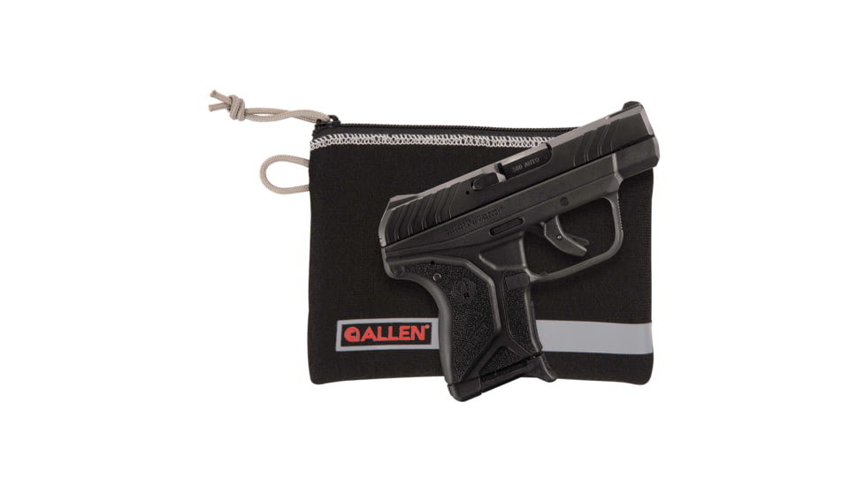 Allen Lockable Handgun Storage Pouch, Compact Size Handgun, 5 x 7in, Black, 3626