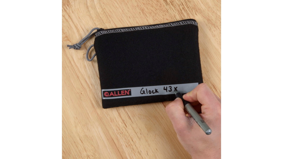 Allen Lockable Handgun Storage Pouch, Compact Size Handgun, 5 x 7in, Black, 3626