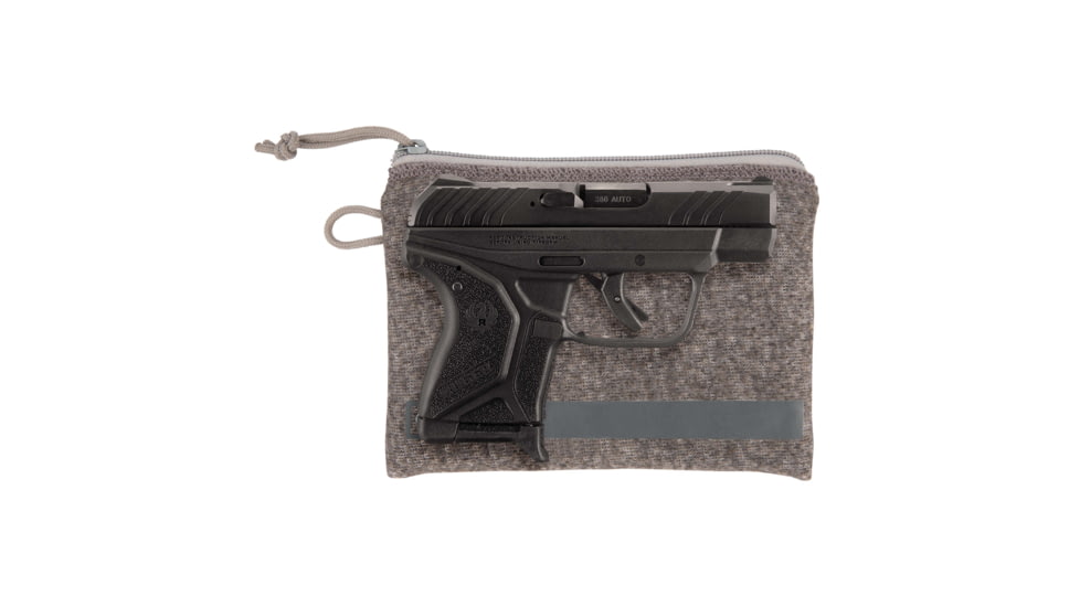 Allen Lockable Handgun Storage Pouch, Compact Size Handgun, 5 x 7in, Gray, 3625