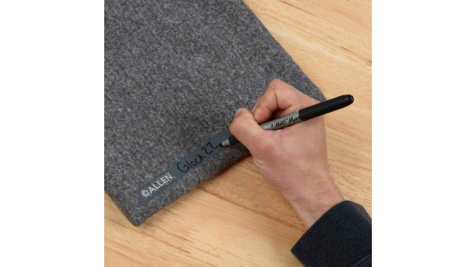 Allen Lockable Handgun Storage Pouch, Full Size Handgun, 7 x 9in, Gray, 3627