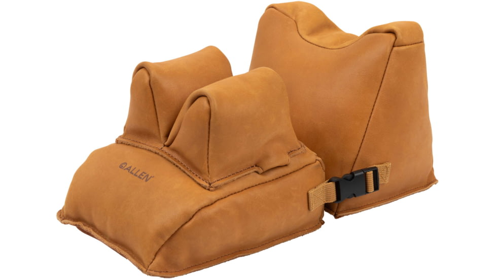 Allen Longmont Leather Filled Front &amp; Rear Shooting Rest Combo, Light Brown, 15125