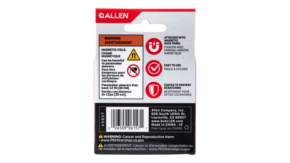 Allen Magnetic Firearm &amp; Fishing Rod Holder w/Frame, 1 Rifle/Shotgun/Fishing Rod, Black/Red Magnet, 5657