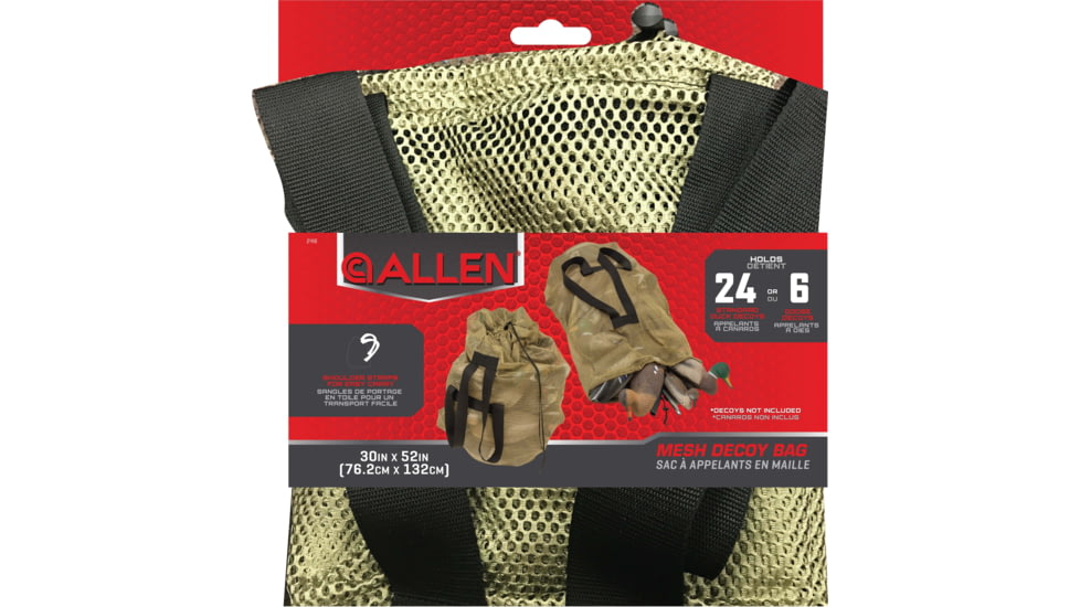 Allen Mesh Decoy Bag, Fits 24 Standard Duck Decoys, Olive Green, 30 in x 52 in, 246