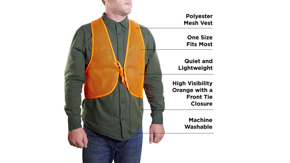 Allen Mesh Hunting Vest, Orange, 15750